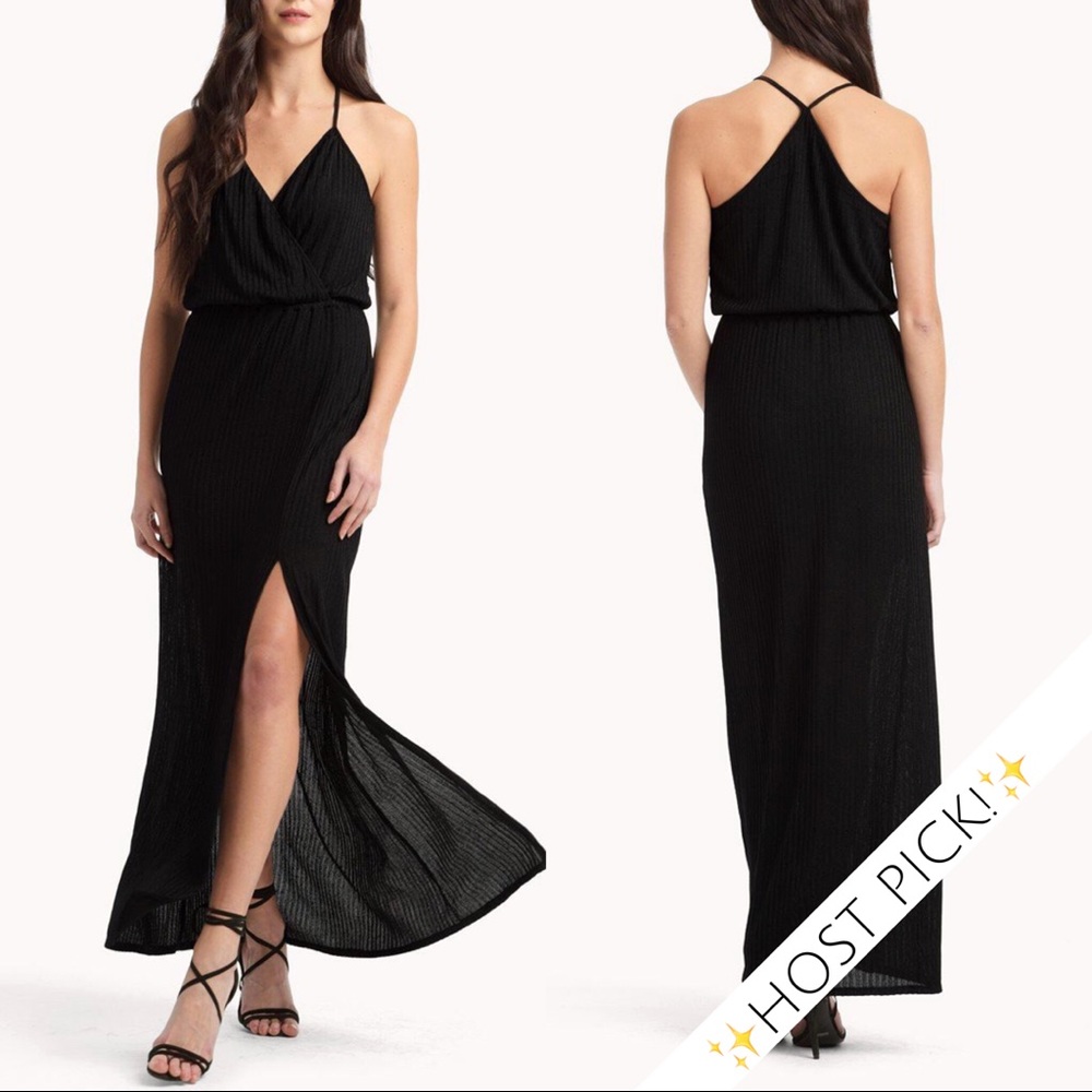 Black Sleeveless V-Neck Maxi Dress - Brand: